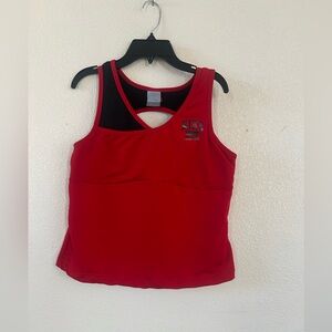 Nike Red and Black Sports Tank